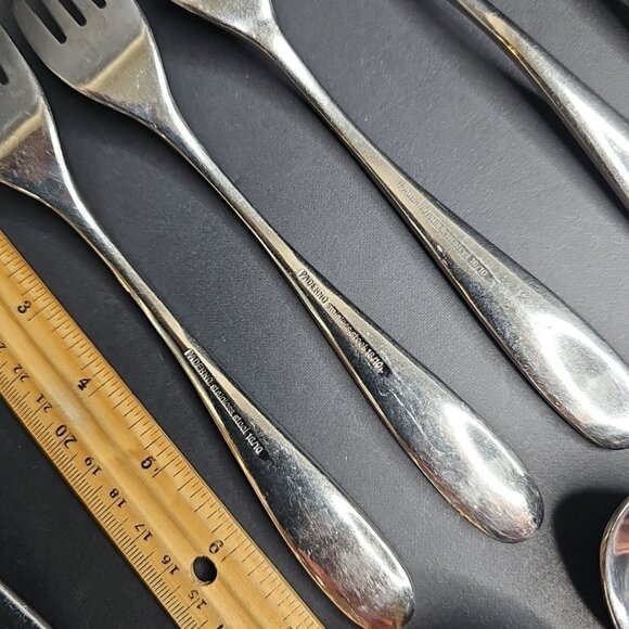 29pcs Paderno Flatware 18/10 Forks Knives Spoons Stainless Steel Cutlery - Picture 6 of 11